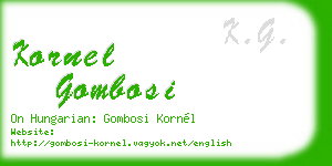 kornel gombosi business card