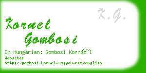 kornel gombosi business card